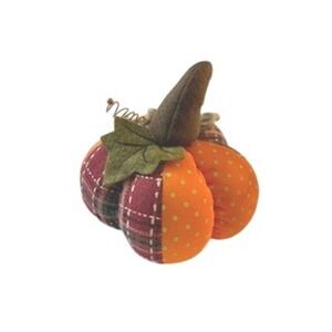 Patchwork Fabric Pumpkin Fall Harvest Thanksgiving Autumn Decor‎
